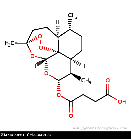 Generic Drug Artesunate prescribed For the treatment of severe malaria.