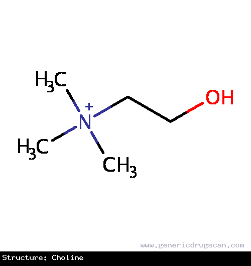 Generic Drug Choline prescribed For nutritional supplementation, also for treating dietary shortage or imbalance