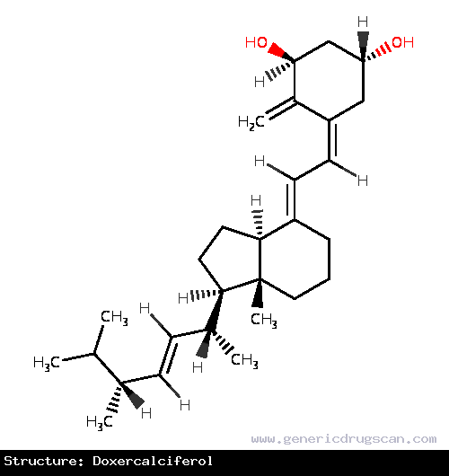 Generic Drug Doxercalciferol prescribed Doxercalciferol is indicated for the treatment of secondary hyperparathyroidism in patients with chronic kidney disease on dialysis, as well as for...