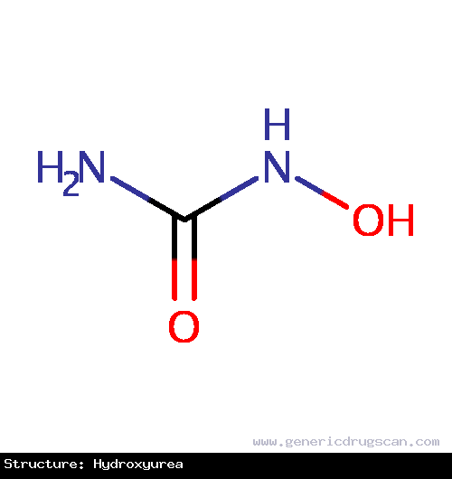 Generic Drug Hydroxyurea prescribed For management of melanoma, resistant chronic myelocytic leukemia, and recurrent, metastatic, or inoperable carcinoma of the ovary and Sickle-cell ...