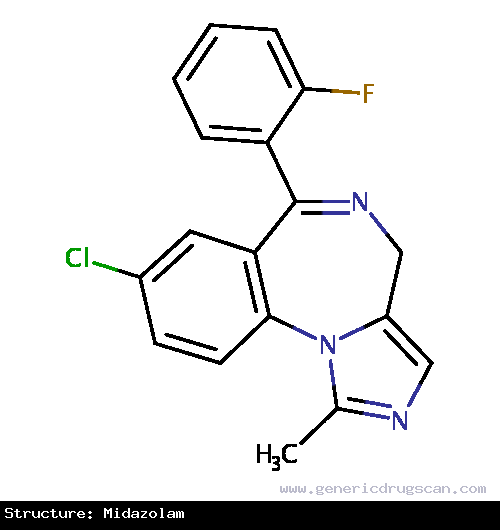 Generic Drug Midazolam prescribed The midazolam injection is indicated for preoperative sedation/anziolysis/amnesia. It is also an agent for sedation/anziolysis/amnesia prior to or ...