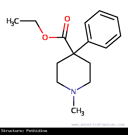 Generic Drug Pethidine prescribed Used to control moderate to severe pain.