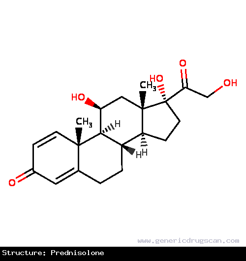 Generic Drug Prednisolone prescribed For the treatment of primary or secondary adrenocortical insufficiency, such as congenital adrenal hyperplasia, thyroiditis. Also used to treat pso...