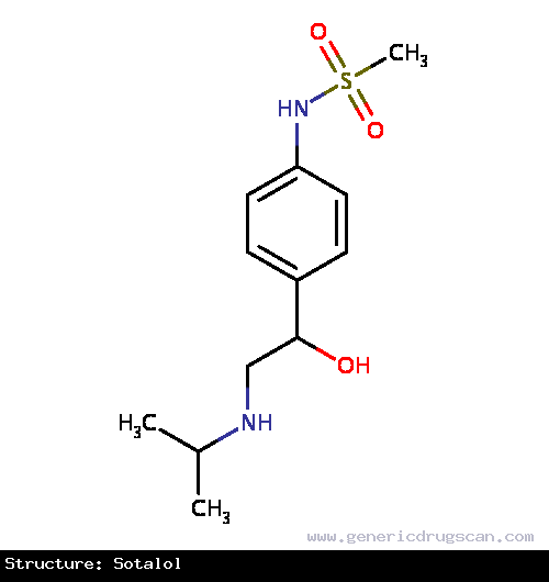 Generic Drug Sotalol prescribed For the maintenance of normal sinus rhythm [delay in time to recurrence of atrial fibrillation/atrial flutter (AFIB/AFL)] in patients with symptoma...