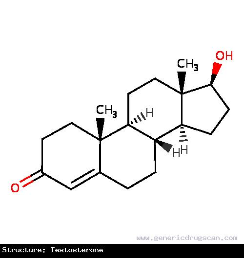 Generic Drug Testosterone prescribed To be used as hormone replacement or substitution of diminished or absent endogenous testosterone. Use in males: For management of congenital or ac...