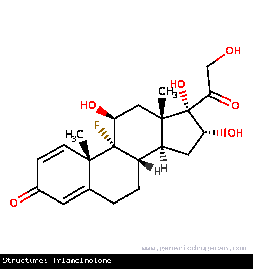 Generic Drug Triamcinolone prescribed For the treatment of perennial and seasonal allergic rhinitis.