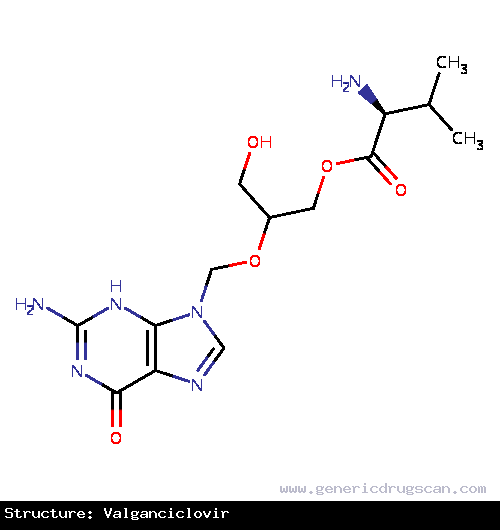 Generic Drug Valganciclovir prescribed Valganciclovir is an antiviral medication used for the treatment of cytomegalovirus infections.