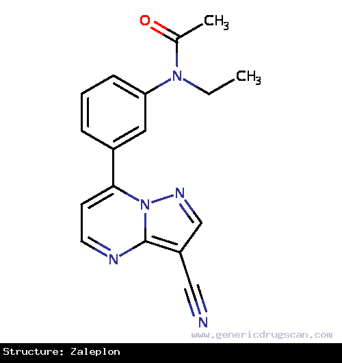 Generic Drug Zaleplon prescribed For the treatment of short-term treatment of insomnia in adults.